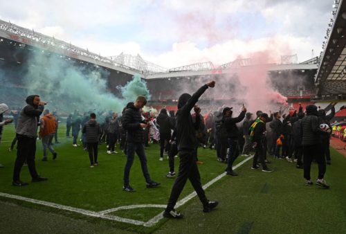 Protestation Super League Football Manchester
